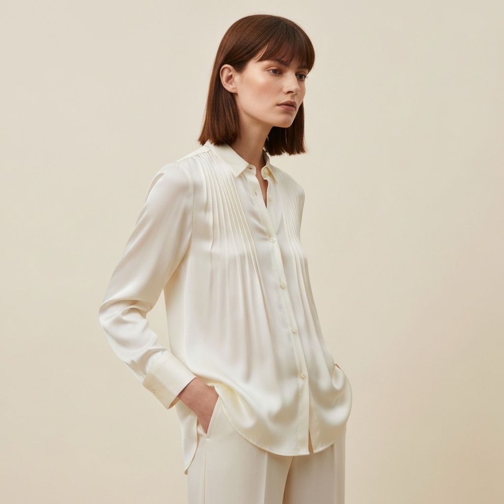 Silk Button-Up Blouse