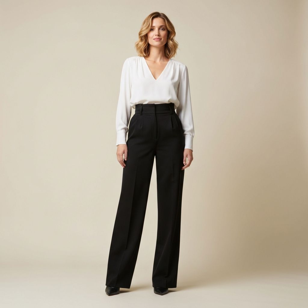 High-Rise Wide Leg Trousers